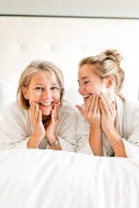 mature woman skincare