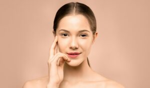 clean glowing skin woman